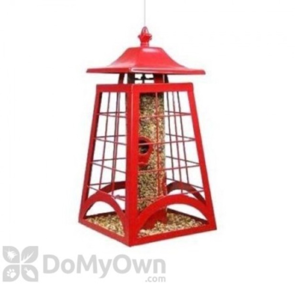 Hiatt Manufacturing Large Lighthouse Lantern Bird Feeder (50125) Red